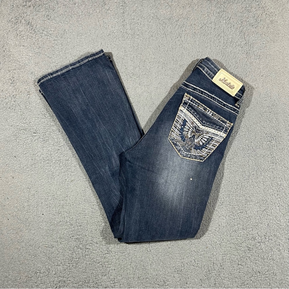 Meet Me Jeans Womens Size 5 Blue Signature Bootcut Medium Wash Stretch #1415